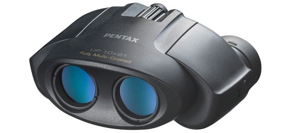 Lornetka PENTAX UP 10 x 21 – kompaktowa lornetka turystyczna z odwróconym pryzmatem porro i gumową obudową