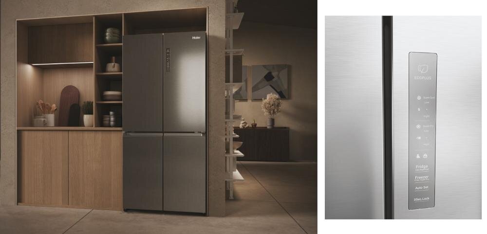 HAIER HCR3818ENMM panel sterowanie zewnętrzna strona drzwi ustawienia