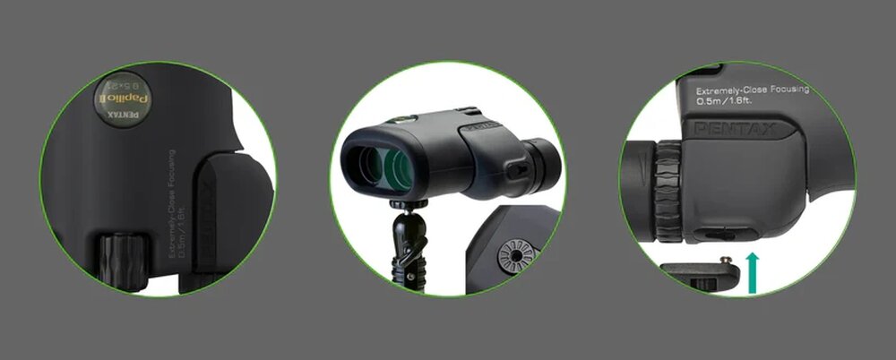 Lornetka PENTAX Papillo II 8.5 x 21 statyw odpinany pasek doświadczenie PENTAX