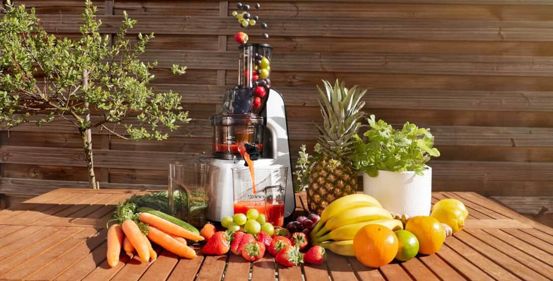 Wyciskarka wolnoobrotowa CONCEPT LO-7066 Home Made Juice Sok pełen witamin zdrowy dwufazowy procesor System niskiej prędkości wydajność