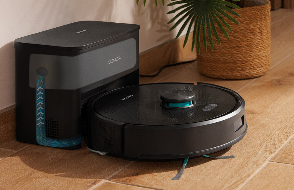 Robot sprzątający CECOTEC Conga Y70 Higiena utrzymana automatycznie Stacja z pojemnikiem 3 l wspiera osoby wrażliwe na alergeny