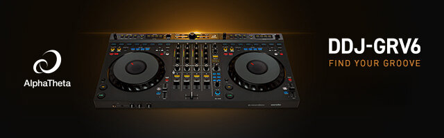 Kontroler DJ ALPHA THETA DDJ-GRV6 - Wydajny kontroler DJ, urządzenie pokazane od frontu
