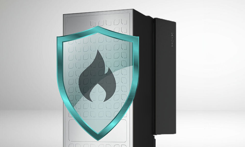 Lodówka HISENSE RF632N4GBE1 No Frost 200cm Czarne szkło metalowy tył