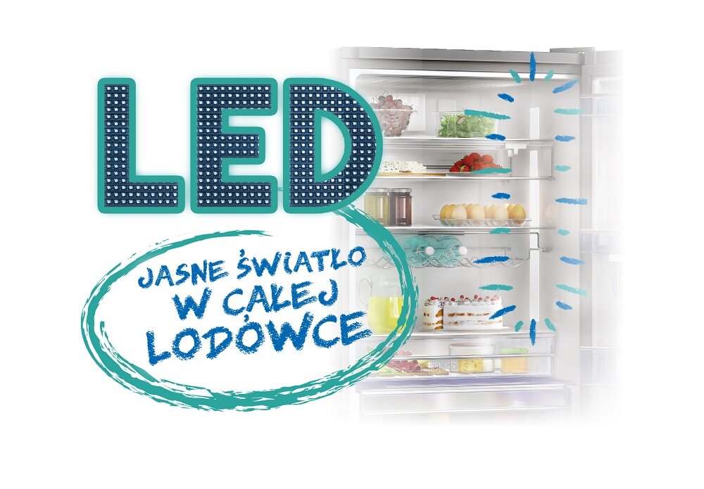 Lodówka BEKO BCSA285K2SF oświetlenie LED