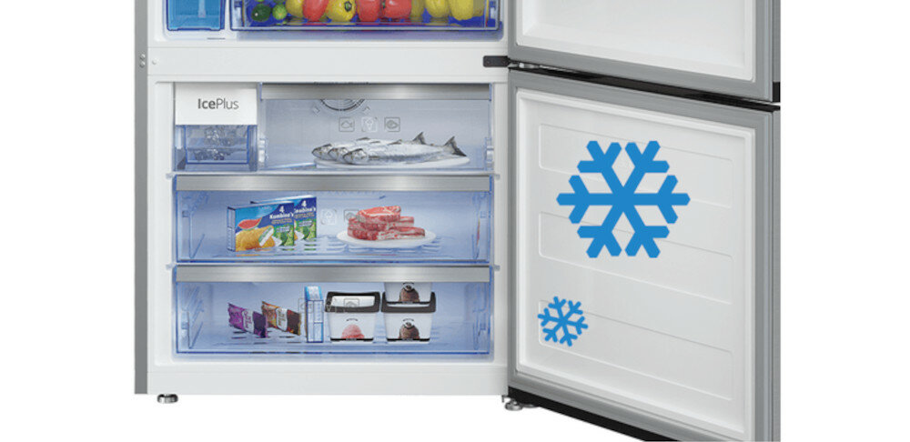 Lodówka BEKO BCSA285K2SF przezroczyste szuflady