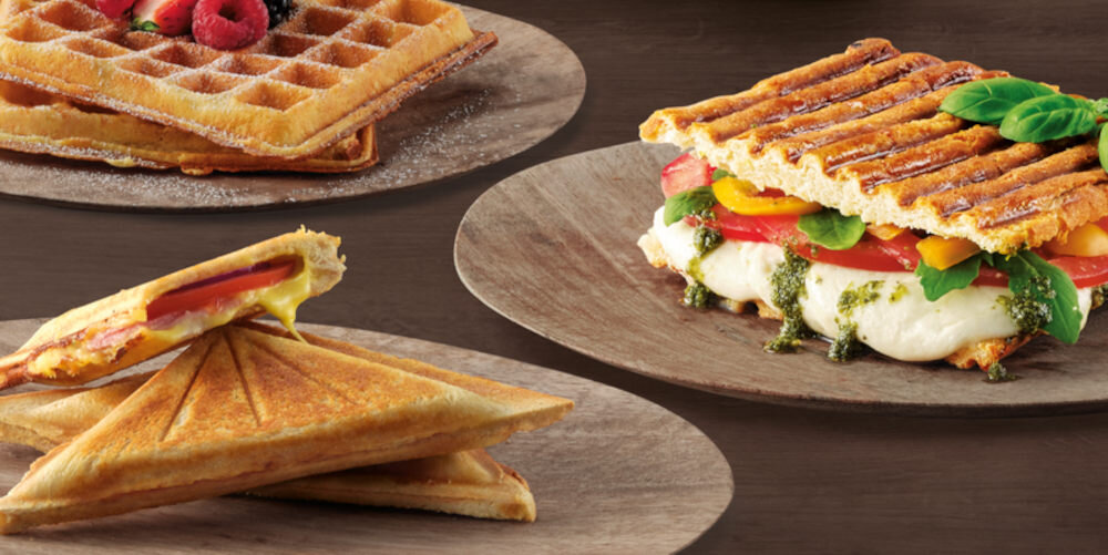 Opiekacz BRAUN SnackMaker 5 SM5038 Srebrny wypieczone tosty moc 800 W