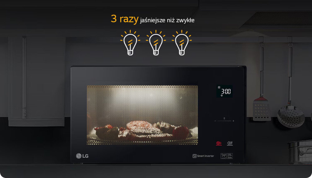 KUCHNIA MIKROFALOWA LG MH6535GIS żarówki front światło we wnętrzu Lampa LED oświetlenie światło jaśniejsza efektywniejsza