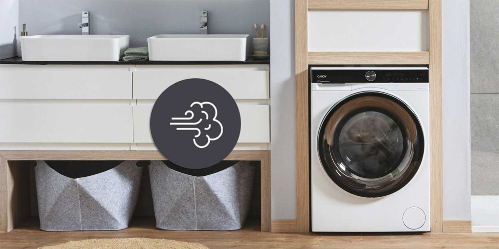 Pralka CANDY AI ProWash 700 BS 410B10-S Program przeciw zanieczyszczeniom z użyciem pary usuwanie zabrudzeń parowe Anty Smog wysoka temperatura