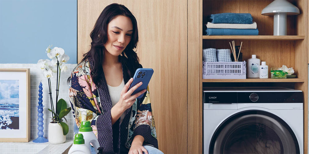 Pralka CANDY AI ProWash 700 BS 410B10-S Zdalne sterowanie aplikacja hOn wi-fi cenne porady wskazówki powiadomienia