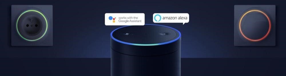 Włącznik światła FIBARO Walli Switch FGWDSEU-221 kompatybilne z Google Assistant Amazon Alexa komendy głosowe