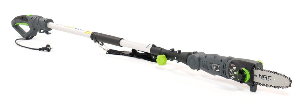 Piła elektryczna NAC PCE71-SAH-E-CH 710W funkcjonalna do cięcia i podcinania gałęzi z koron drzew mocny silnik teleskopowy uchwyt