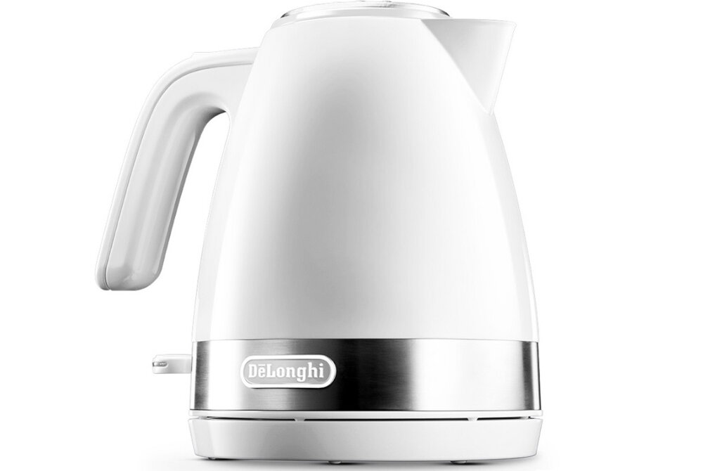 Czajnik DELONGHI KBLA 2000.W  wyposazenie obrotowa podstawa wygodna obsliga wyjmowany filtr antywapienny wyglad design