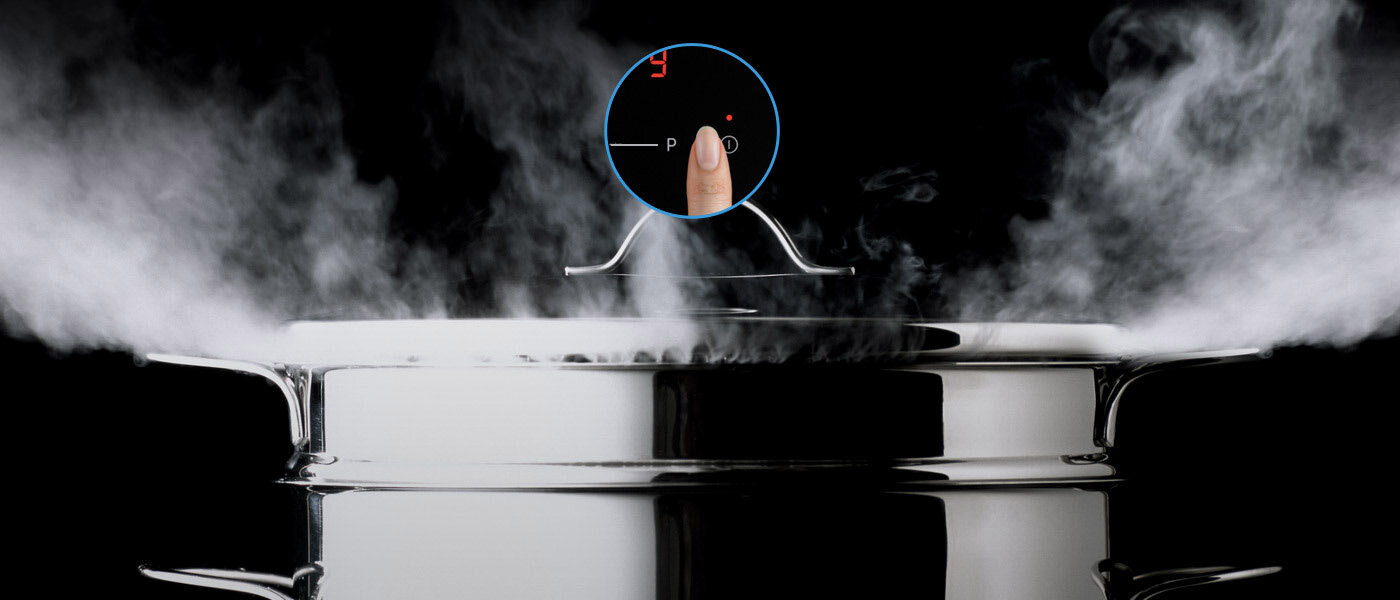 Ikonka z dotykiem slajdera na płycie indukcyjnej Samsung NZ64T3707A1