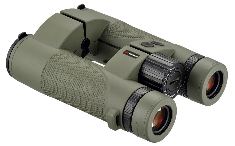 BRAUN 10X42 LRF tryb skanowania pomiar kąta tryb polowanie dalmierz terenowy