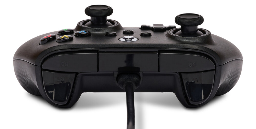 Kontroler POWERA Nano Czarny  konsola pc komputer smartfon android sterowanie kompatybilność przyciski gałki analogi łączność bateria zasilanie spusty panel obudowa waga zasięg 