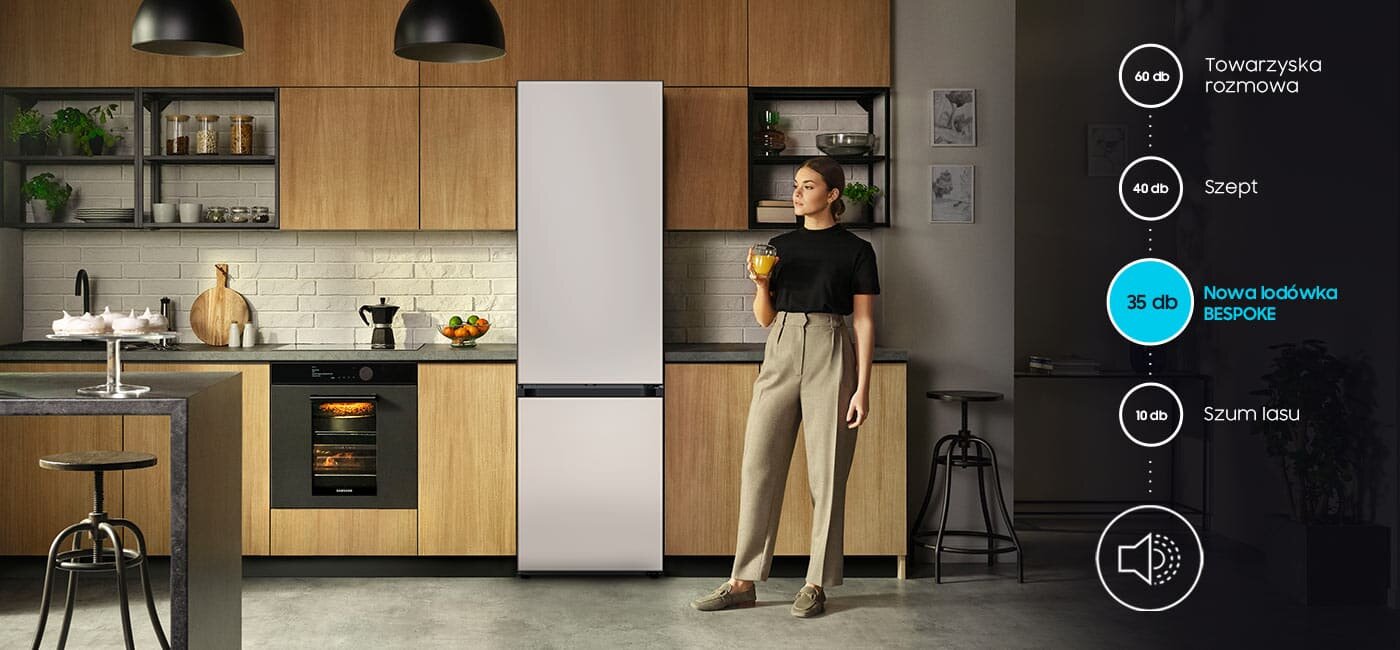 Ciesz się komfortem użytkowania jednej z najcichszych lodówek dostępnych na rynku Ciesz się komfortem użytkowania jednej z najcichszych lodówek dostępnych na rynku