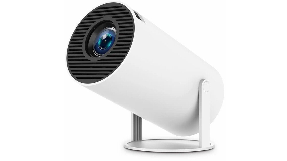 Projektor DENVER PR-2500 HD obrotowa głowica 180 stopni elastyczne ustawienie projekcji, projektor na białym tle