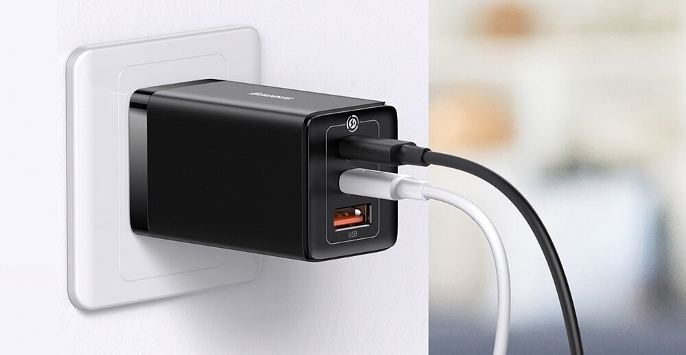 Ładowarka sieciowa BASEUS GaN5 Pro 65W MOC ŁADOWANIE SZYBKOŚĆ URZĄDZENIA BEZPIECZEŃŚTWO LEKKOŚĆ WYTRZYMAŁOŚĆ PRZENOŚNA WYTRZYMAŁA KOMPATYBILNOŚĆ