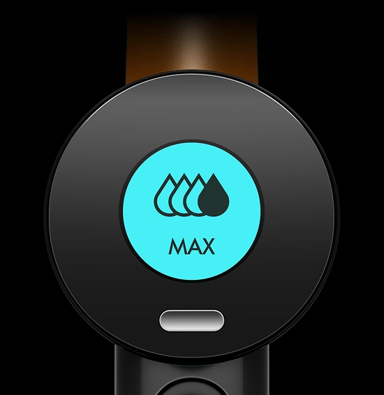 Widok ekranu z wybranym trybem pracy max