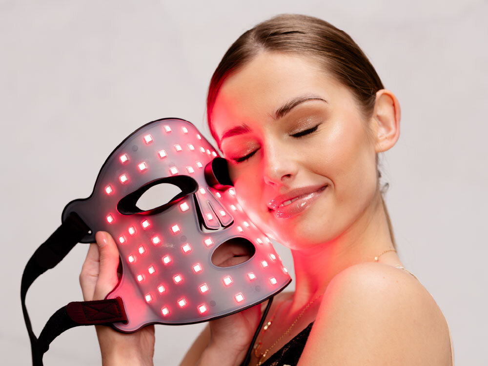 GIOperfect Mask - kolory światła LED 4 rodzaje światła, redukcja zmarszczek, łagodzenie stanów zapalnych, wyrównanie kolorytu, regeneracja skóry