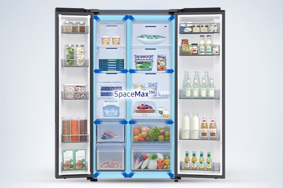 Lodówka Samsung RS70F65QETEO zapewnia więcej miejsca przy tych samych wymiarach