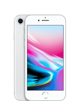 Na obrazie widoczny jest biały smartfon z wyświetlaczem pokazującym kolorową grafikę. W tle znajduje się drugi smartfon, również w kolorze białym, widoczny z tyłu.