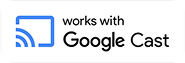Logo z napisem \'works with Google Cast\'.