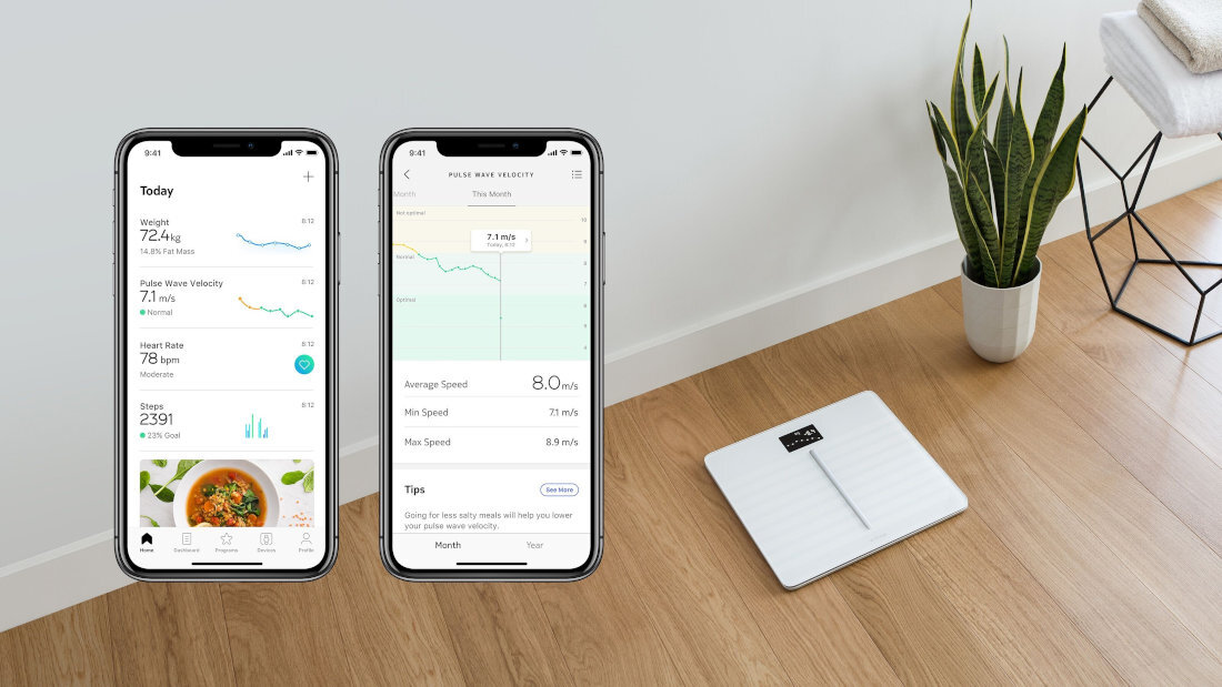 Waga WITHINGS Body Cardio pomiar masy miesniowej i tluszczowej czujniki bioimpedancyjne