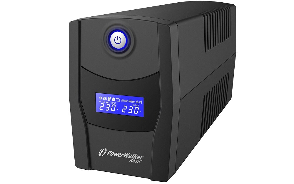 Zasilacz UPS POWERWALKER VI 600 STL FR - nowoczzesny przedni panel