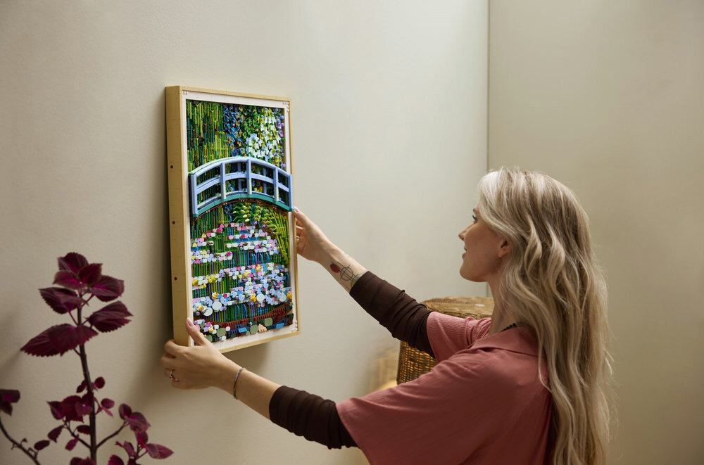LEGO 31220 Art Claude Monet — Most nad stawem z liliami wodnymi dekoracja ścienna 3179 elementów dzieło sztuki