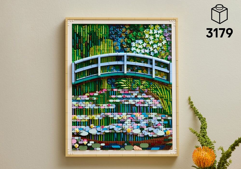 LEGO 31220 Art Claude Monet — Most nad stawem z liliami wodnymi zestaw 3179 elementów inspirowany obrazem impresjonistycznym