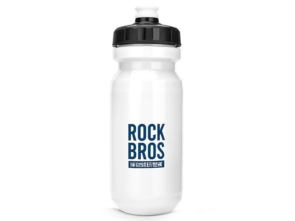 Bidon ROCKBROS 35210066004 600 ml Biały, nawodnienie, rower, trening, ruch, Sportowa butelka na białym tle.