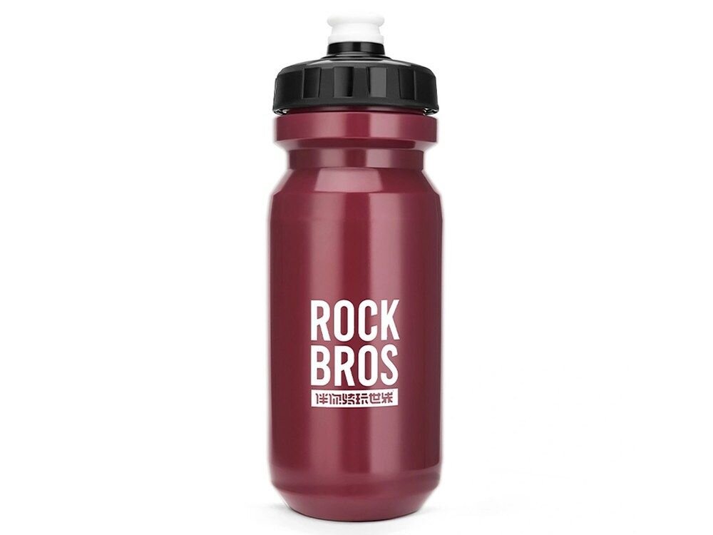 Bidon ROCKBROS 35210066003 600 ml Czerwony, czyszczenie, mycie, woda, lód, Butelka sportowa na jednolitym tle.