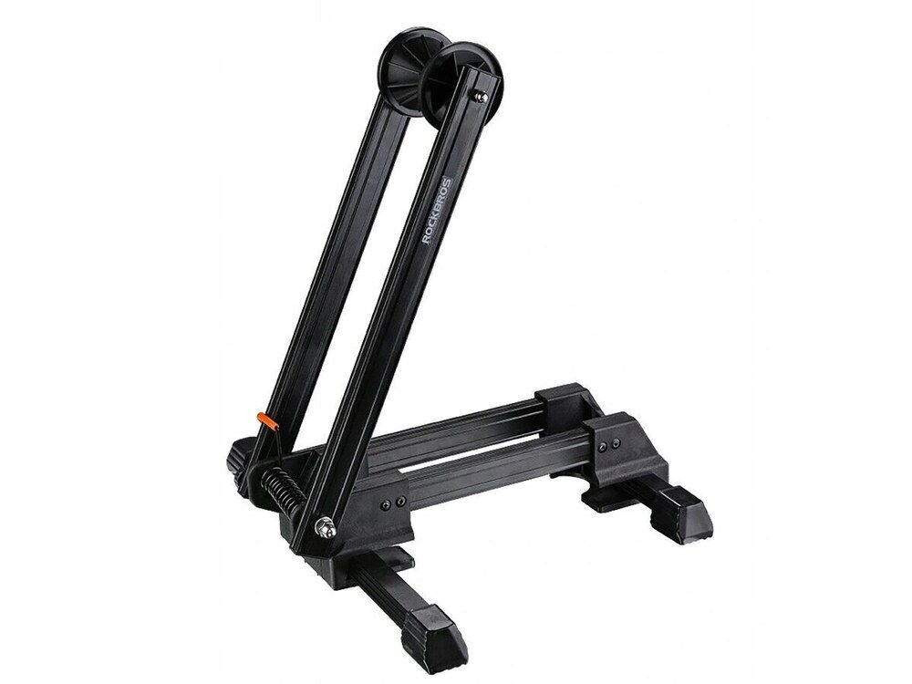 Stojak rowerowy ROCKBROS T30-BK, stojak, stabilność, parkowanie, rower, Przenośny stojak rowerowy na białym tle.