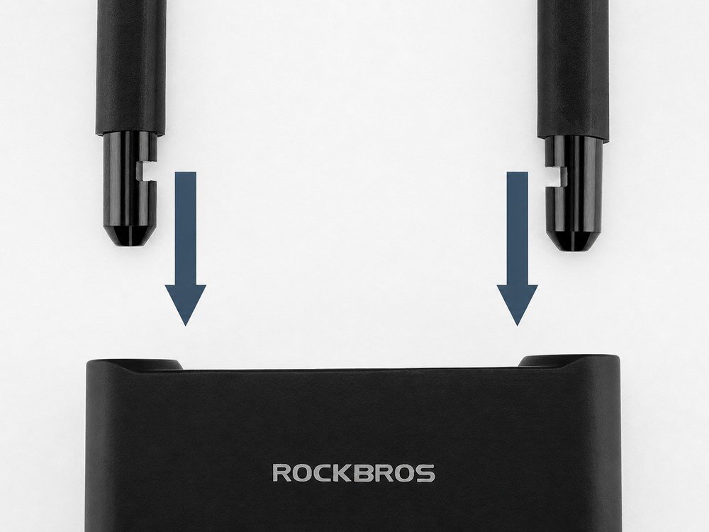 Zapięcie rowerowe ROCKBROS 32210818001 U-lock Czarny, ryglowanie, mechanizm, bezpieczeństwo, ulock, Sposób mocowania pałąka w korpusie zapięcia.