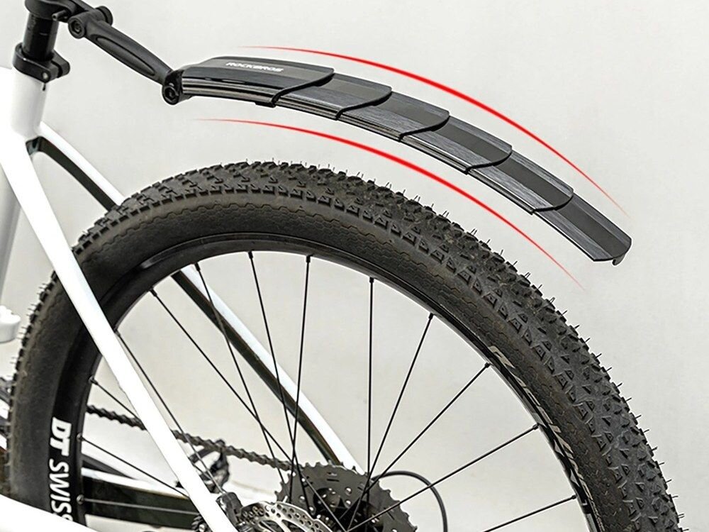 Błotniki rowerowe ROCKBROS FK-810, ochrona, błoto, koło, rower, Segmentowa budowa tylnego błotnika rowerowego.