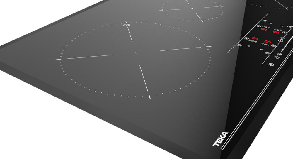 TEKA-IR-8430 rozpoznawanie naczynia kształt oszczędność energia power plus potrawy moc pole smart boiling total zone stop go