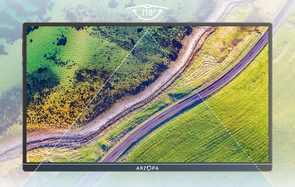 Monitor ARZOPA A1S 14 1920x1080px IPS wyświetlacz przekątna jakość obraz powłoka