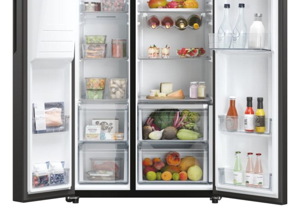 HAIER HSW59F18EIPT pojemne szuflady półki zamrażarka porządek żywność automatyczna kostkarka