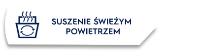 Ikona przedstawiająca symbol pary nad naczyniem oraz tekst \'SUSZENIE ŚWIEŻYM POWIETRZEM\'.