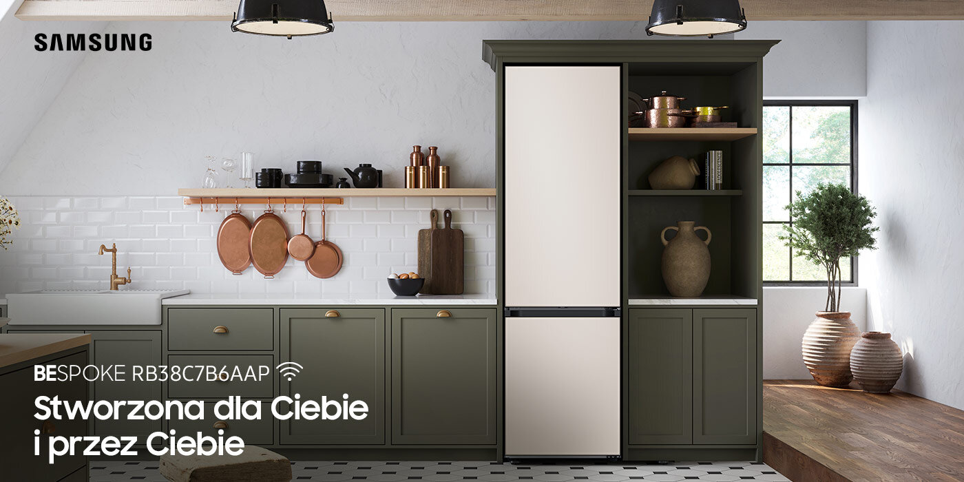 Sprzedawana w Media Expert bez paneli drzwiowych lodówka Samsung Bespoke RB38C7B6AAP 