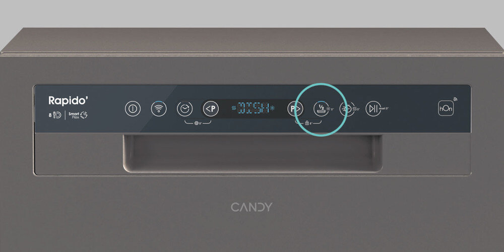 ZMYWARKA CANDY CP 8F9FFA RAPIDO Połowa załadunku 1/2 oszczędności ekonomiczne niepełny wsad ekonomiczne przyjazne dla budżetu