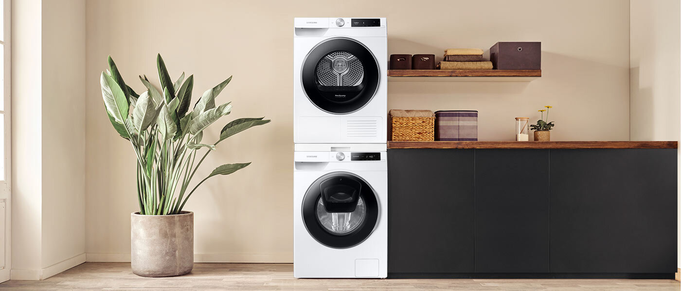 Suszarka i pralka tworzą spójny zestaw