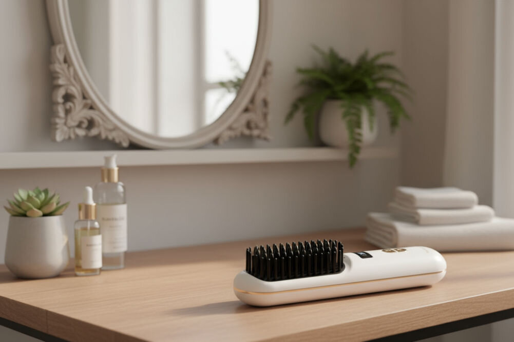 Szczotka prostująca BEAUTYME HSC950W bezprzewodowa z baterią 2600 mAh i czasem pracy 30 minut