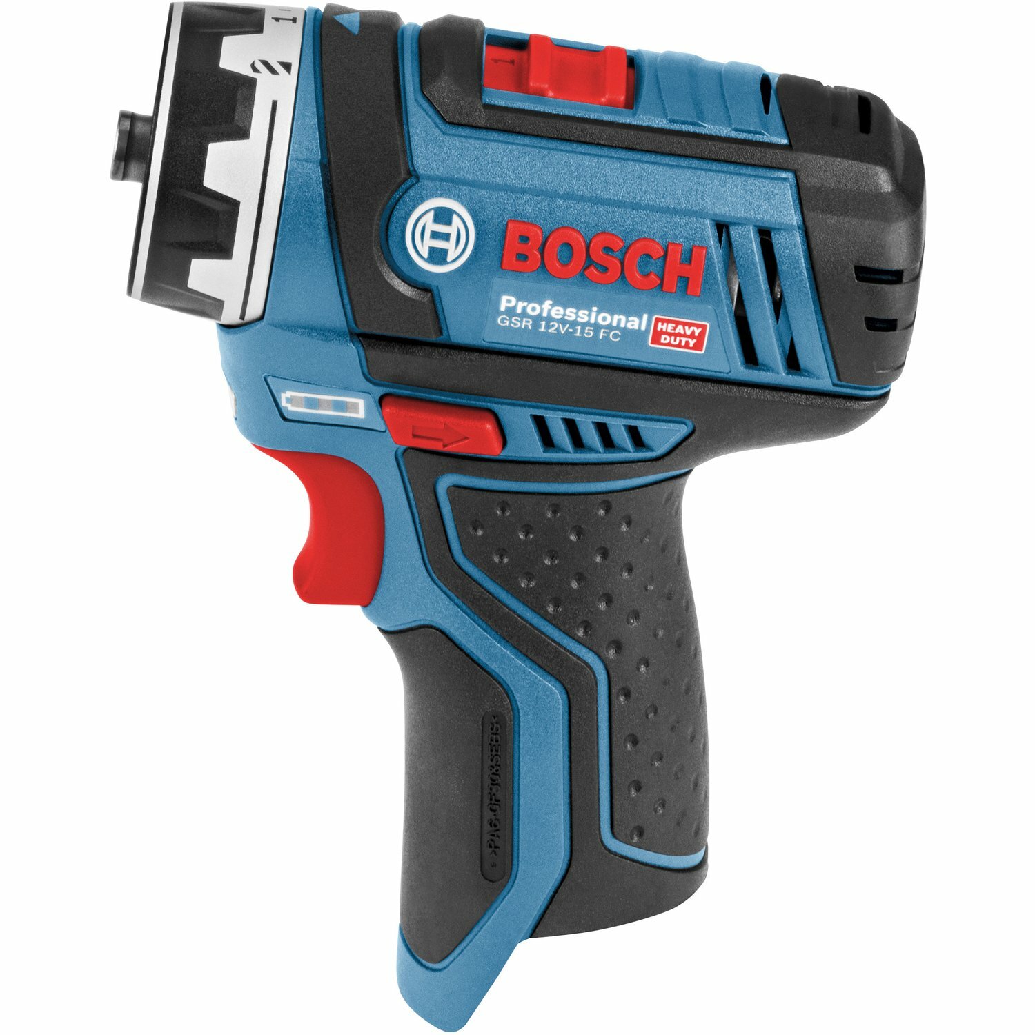 Wiertarko wkrętarka BOSCH GSR 12V 15 FC Professional wiercenie i wkręcanie w miejscach trudno dostępnych Posiada ogumowaną rękojeść typu SoftGrip