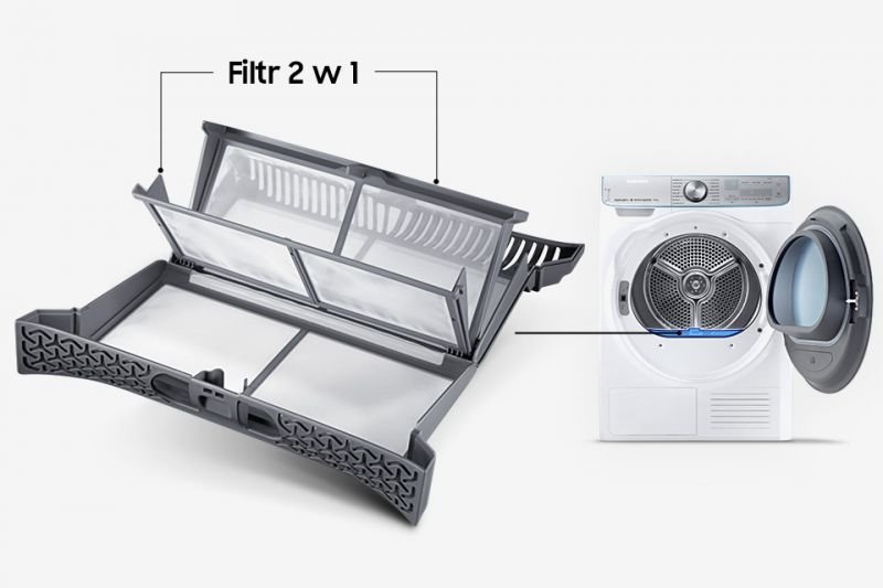 Samsung Łatwość czyszczenia. Filtr 2w1 Samsung Łatwość czyszczenia. Filtr 2w1