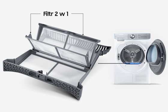 Samsung Łatwość czyszczenia. Filtr 2w1 Samsung Łatwość czyszczenia. Filtr 2w1