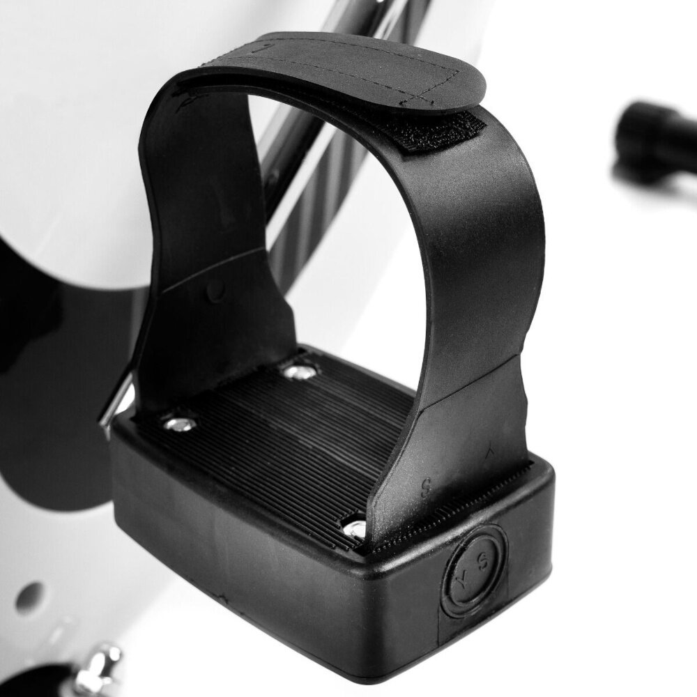 Rower mechaniczny SPOKEY XFit duze pedaly antyposlizgowy material regulowane paski odpowiednie trzymanie stopy bezpieczny trening waga uzytkownika do 100 kg