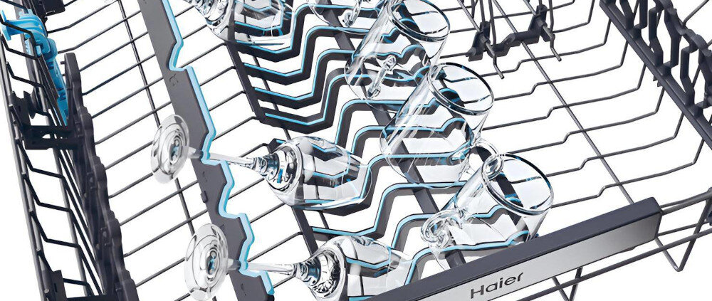 Zmywarka HAIER XS 6B0S3FSB najdelikatniejsze ochrona szkła Crystal Protect