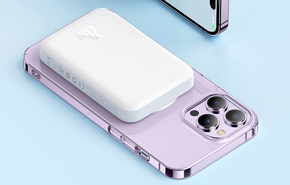 Powerbank BASEUS Magnetic Mini 6000mAh 20W port ladowanie bezprzewodowe seria pojemnosc